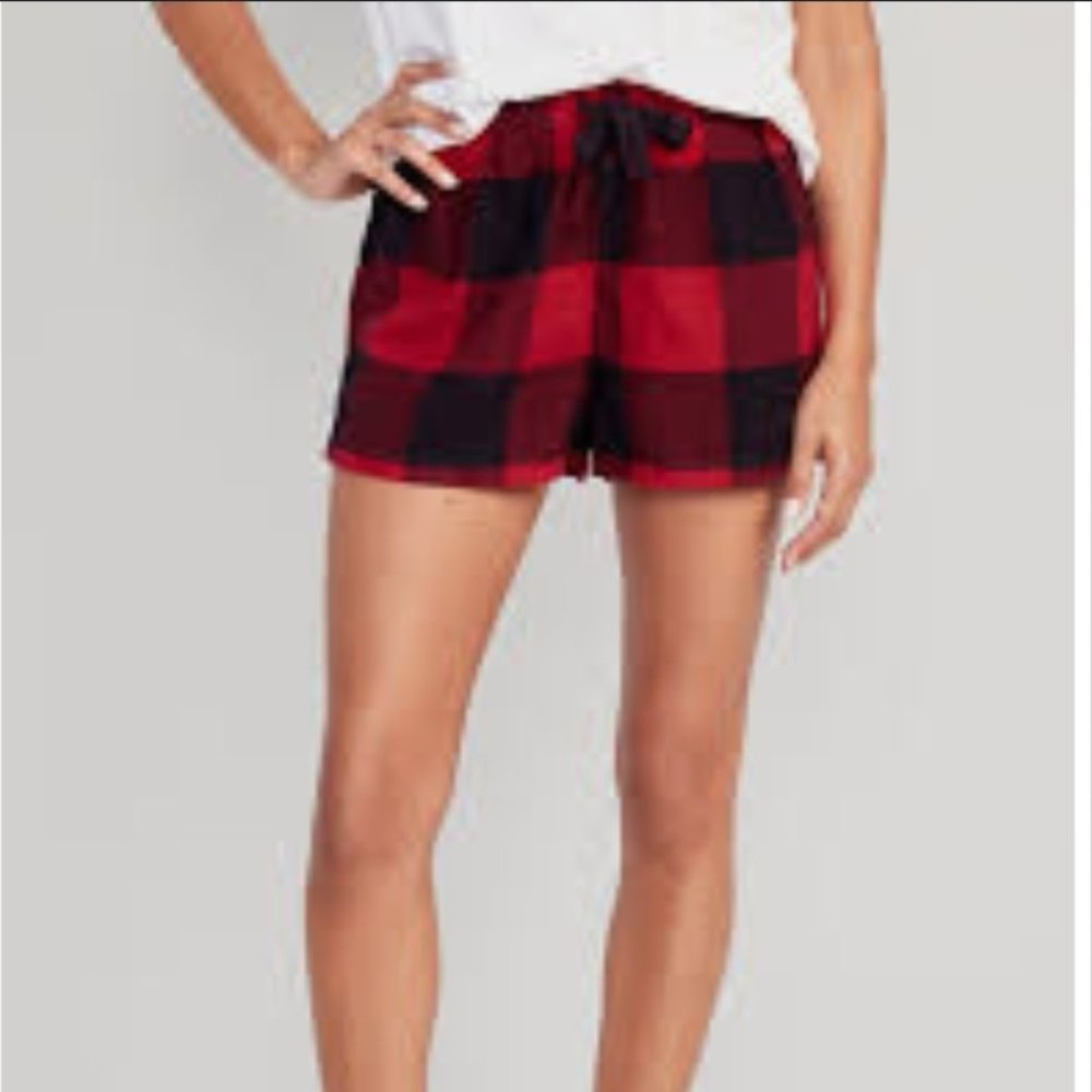 Women's Flannel Shorts 2X Plus NWT